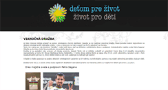 Desktop Screenshot of drazba.detomprezivot.sk